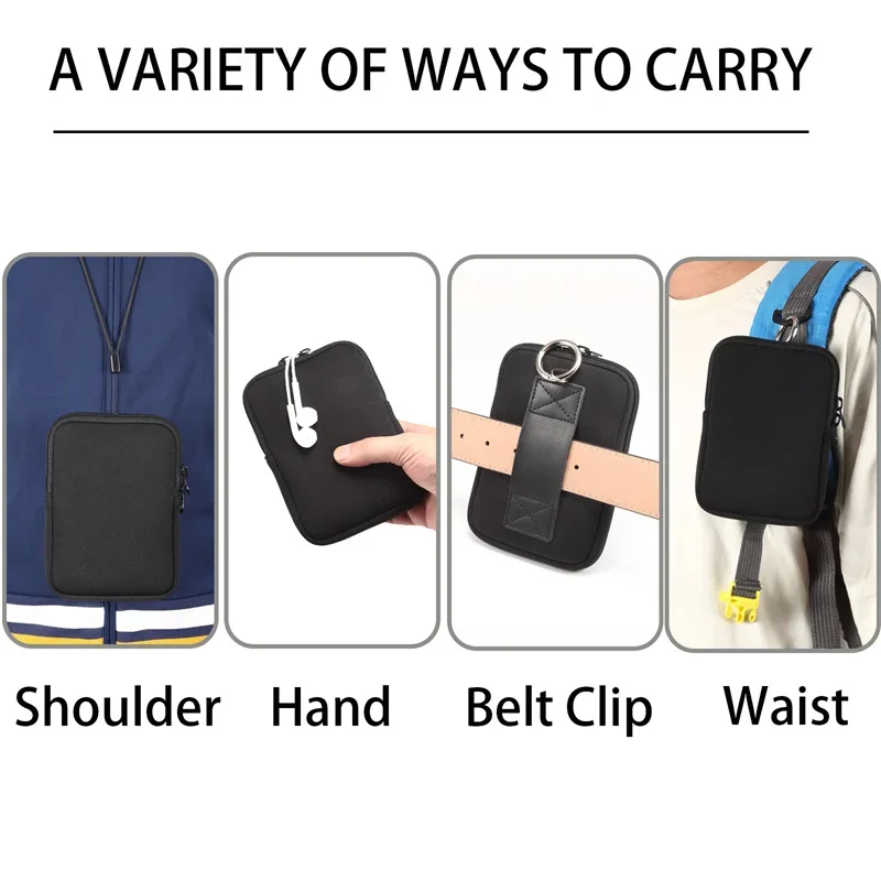 Multipurpose Zipper Waist Bag Folding Mobile Phone Pouch