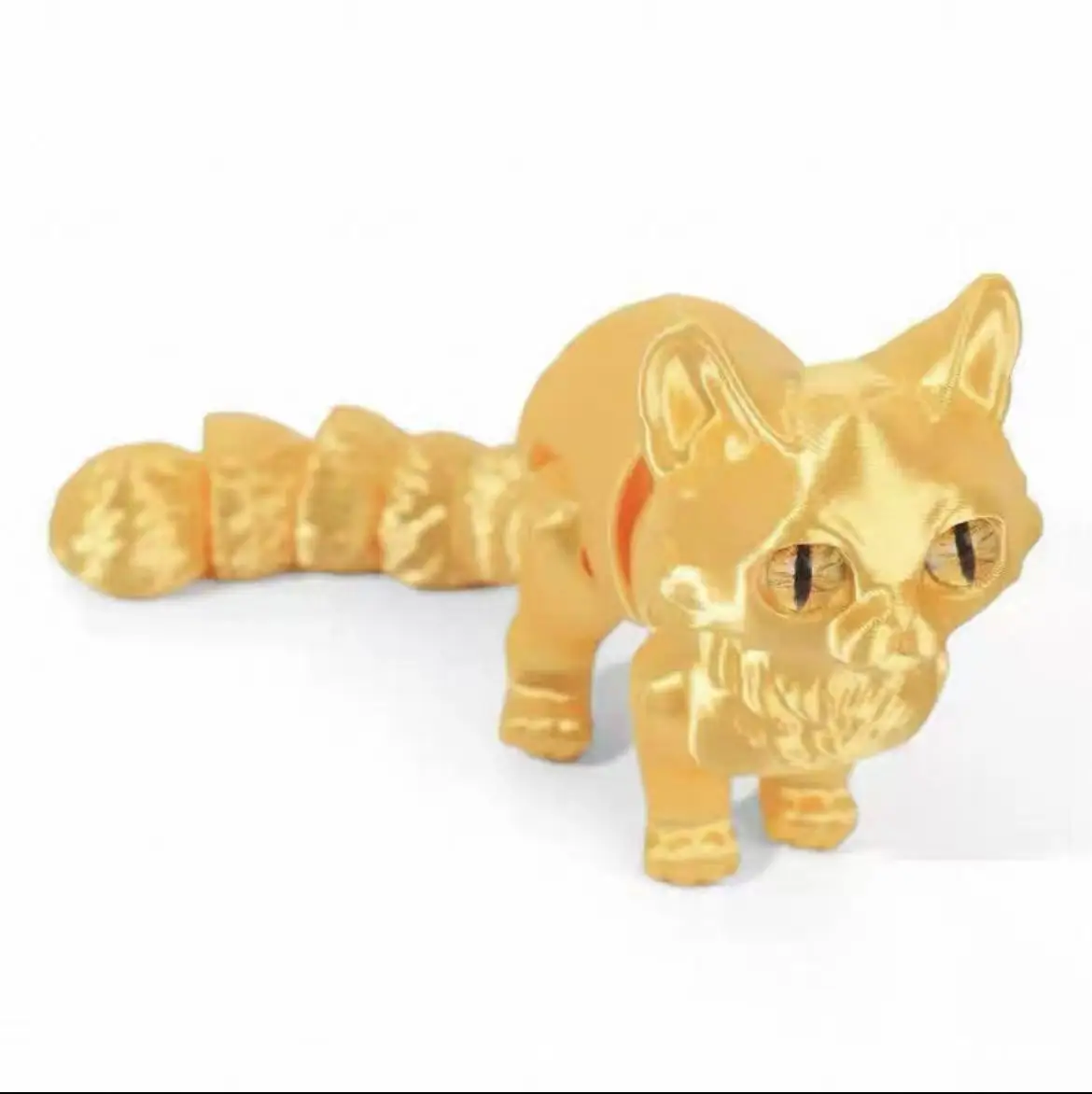 Vibrant Candy Cat 3D Printed Movable Action Figure Desktop Ornament & Birthday Gift