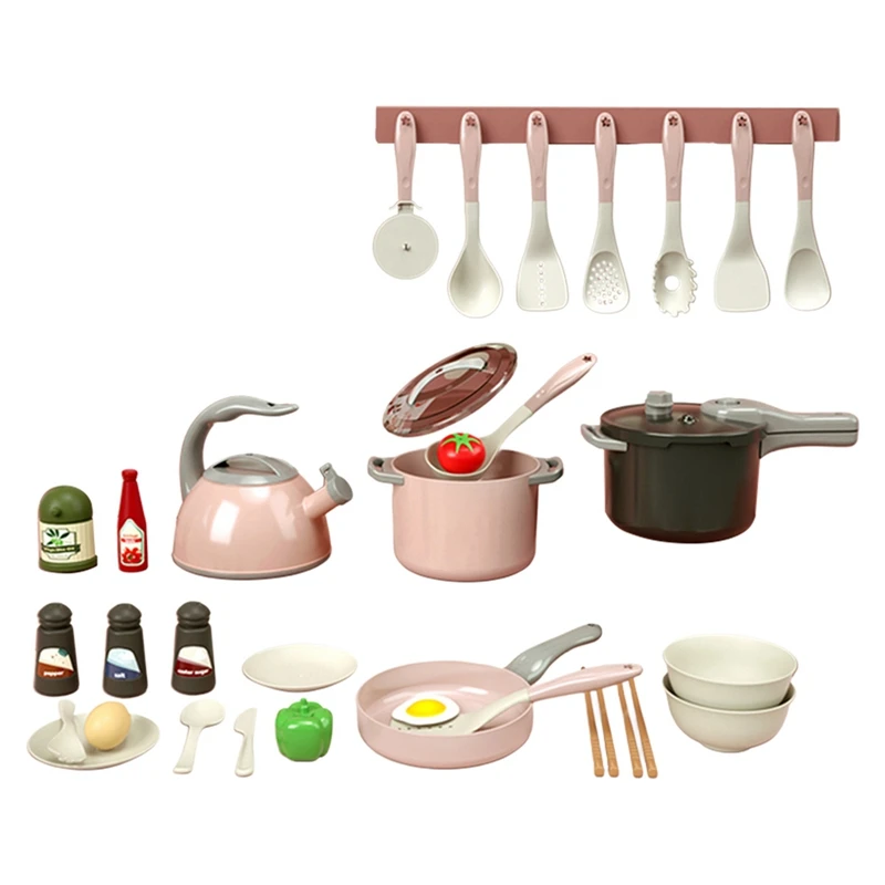 T84C-DIY Pretend Play Simulation Pretend Play House Cut Vegetable Cooking Game Set Child Enlightenment Fun Toy