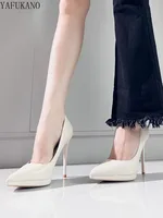 Womens Wine Red Matte Leather High Heels Fashion Pointed Toe Waterproof Platform Stiletto Heels Shoes Girl Party Prom Shoes 43 2
