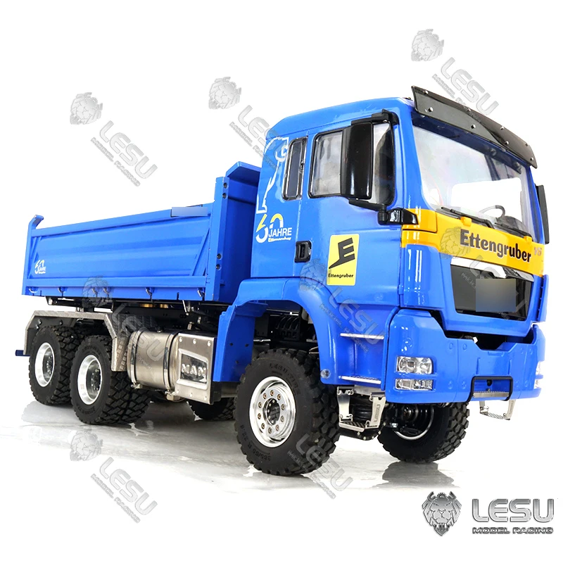 LESU Three-Way 1/14 RC Hydraulic Dumper Truck Metal Chassis for DIY Man TGS Tipper Model W/ Lights Sound ESC Motor Th16711-SMT9 2