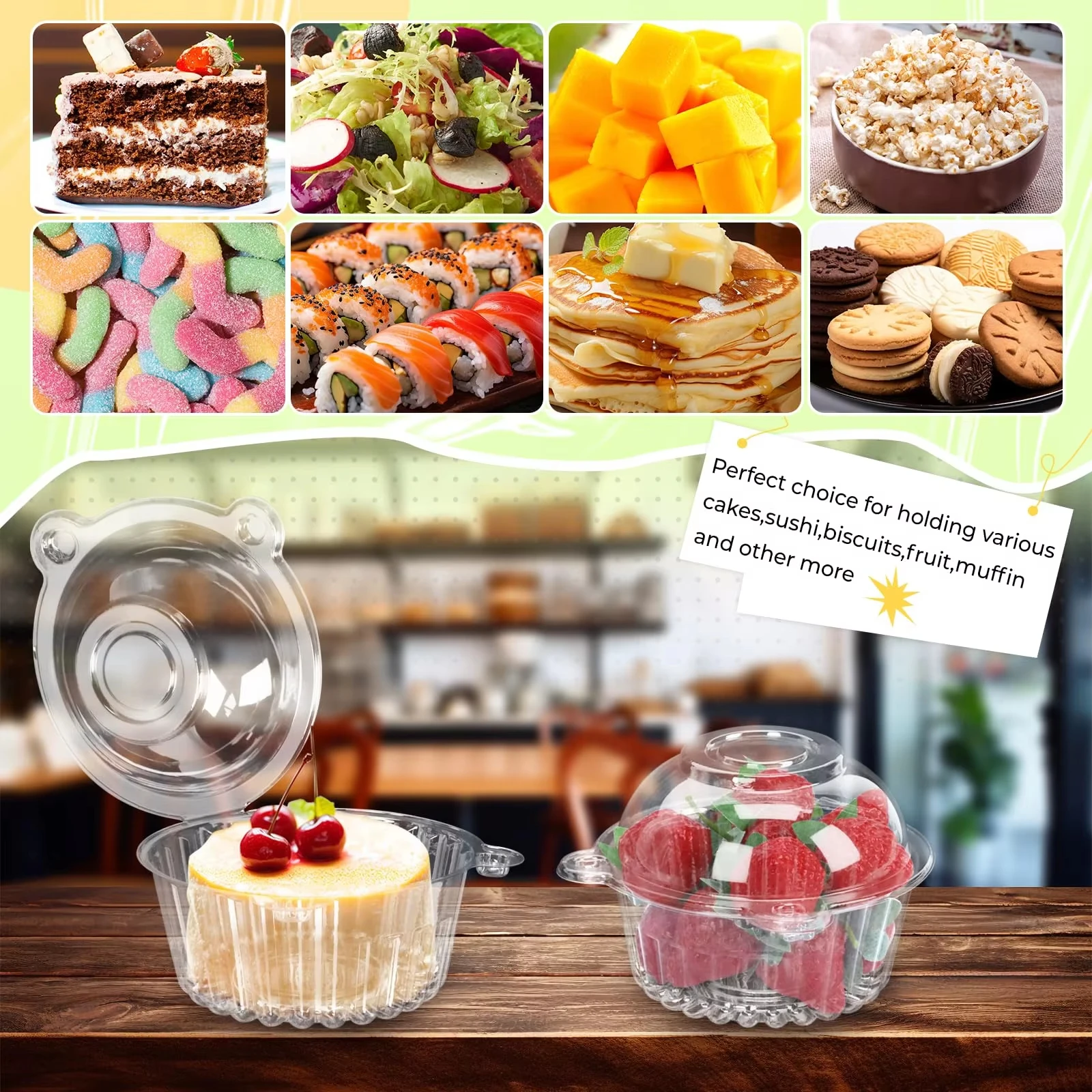 20/40pcs Cupcake Packaging Boxs Cake Box Wedding Muffins Dessert Disposable Container Party Picnics Christmas Decor