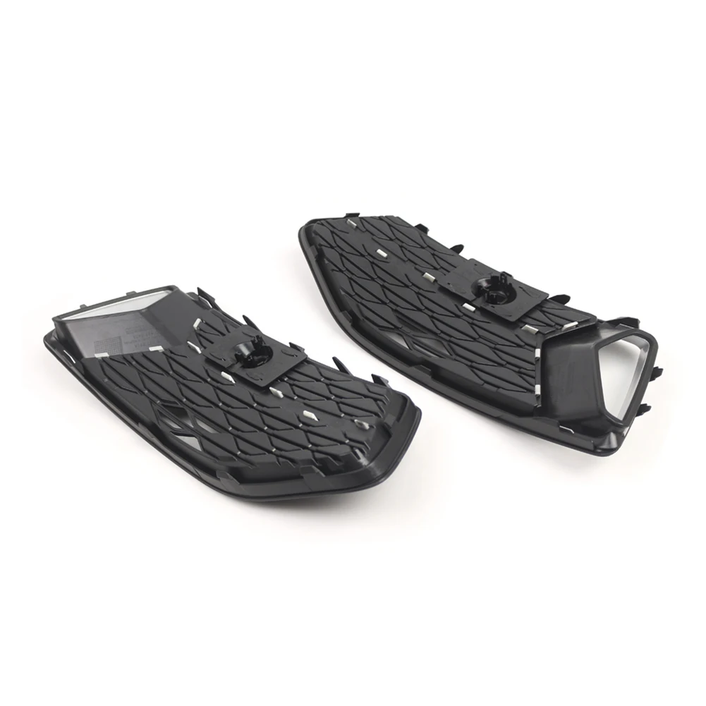 C8 Saden 2019-2023 4K0807647 4K0807648 자동차 외장 부품 용 AudiA6 용 2Pcs 앞 범퍼 안개등 커버 그릴