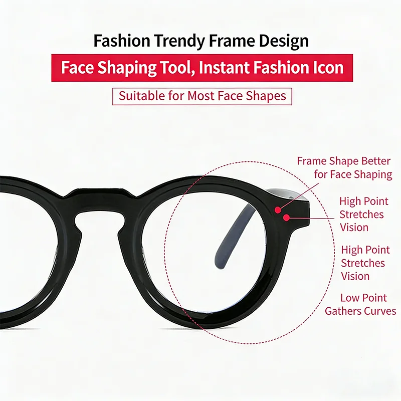 Europäische und amerikanische Retro-Brille mit kleinem runden Rahmen, einfache und modische, stilvolle und trendige Brille für Männer und Frauen 8544 – Detail 7