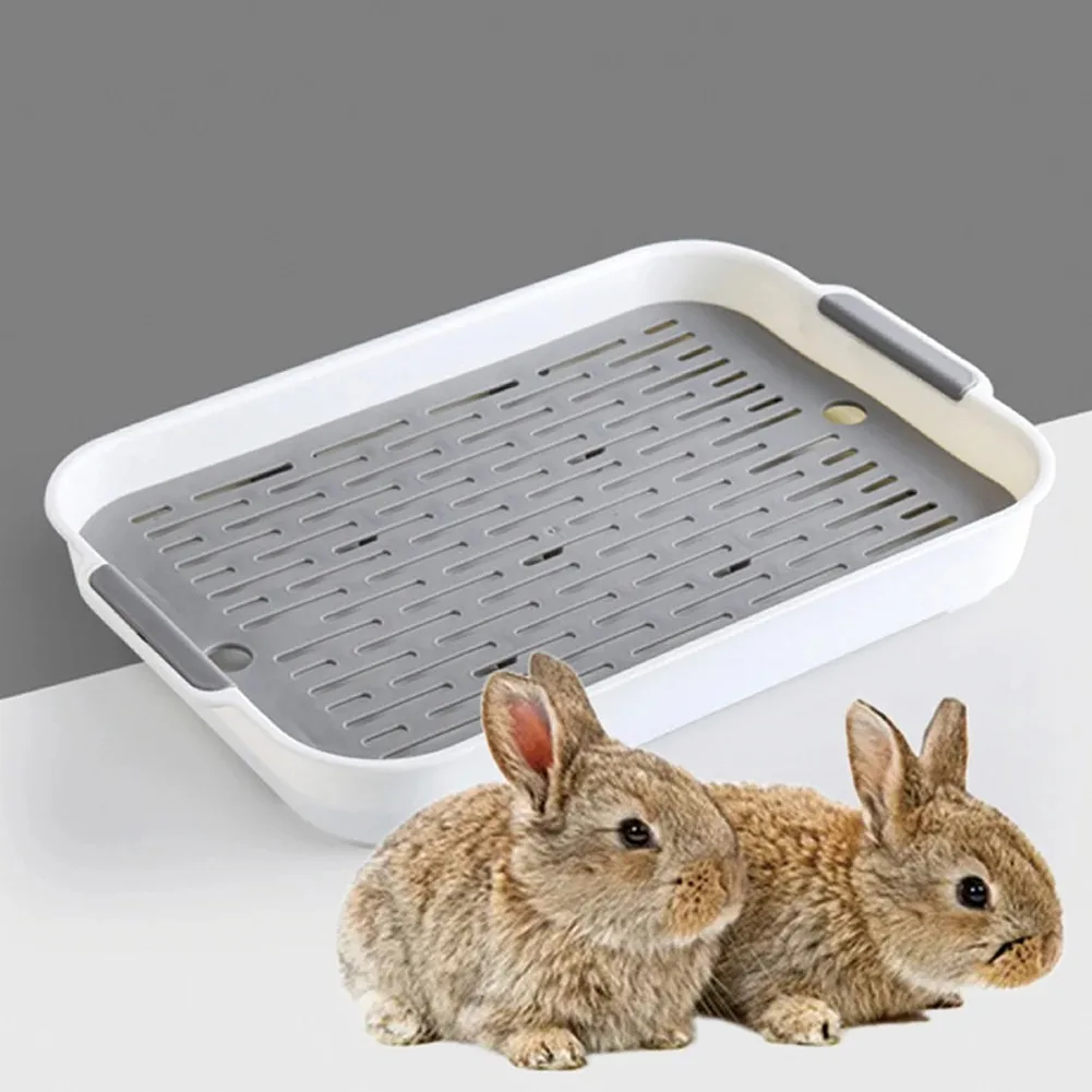 Rabbit Litter Box Small Pet Toilet Tray Bunnies Corner Toilet Box For Ferret Hamster Dragon Cat Guinea Pig Dutch Pig Supplies 4