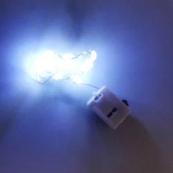 Enchanting LED Copper Wire Fairy Lights - Battery Powered String for DIY Decor and Festive Celebrations (White light)
