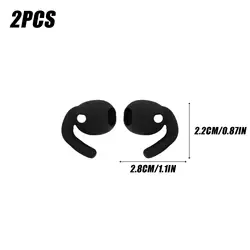 Premium Replacement Anti - Slip Silicone Eartips - Noise Reduction Earbuds Caps (6 Pairs) - 3Pair (Black)