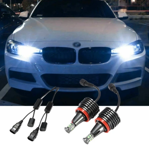 A23 Per Bmw H8 100W Cree Led Angel Eyes Halo Rings Aggiornamento Lampadine Kit Marcatore 6000K