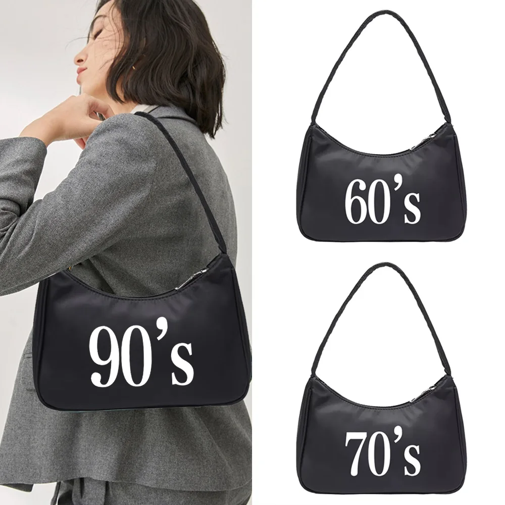 Fashion Women Armpit Shoulder Bag Purse Clutch Women Summer Handbags new nylon Casual Female Shopping Zipper Underarm Bags