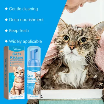 Waterless Dog Shampoo Moisturizing Hair Body Deodorizing Dry Cleaning Body Wash Conditioner Itch Relief Mite Pet No Washing Gel 4