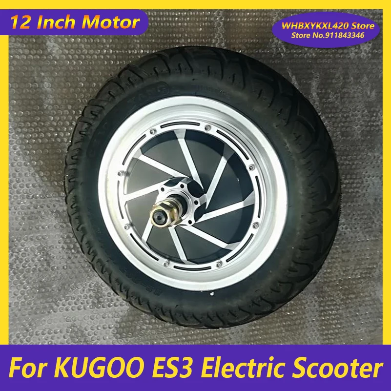 

Original 12 Inch Rear Wheel Hub 48V 500W Motor for KUGOO ES3 Electric Scooter 1/2x2 1/4 Tire Replacement Accessories Parts