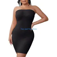 Bustier façonnant en Nylon confortable, sans couture, robe modelante sans bretelles, à superposer à seule, HX6F 4