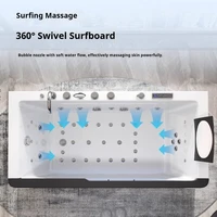 Jacuzzi acrylique pour 2 personnes avec cascade et massage par remous - Système de chauffage intelligent, grande piscine spa pour la salle de bain à domicile 5
