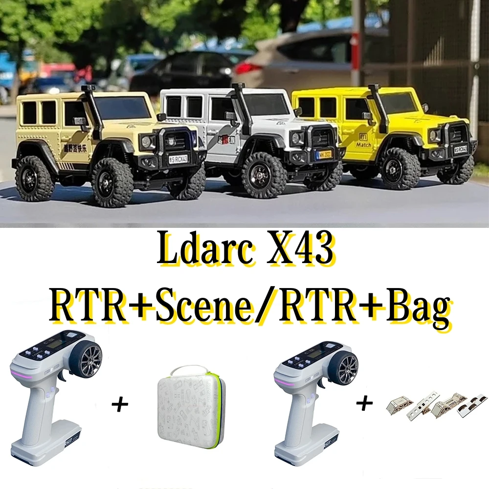 Ldarc Radian X43 1/43 Mini  Remote Control Simulation Off Road Climbing Vehicle Drive Model Car Desktop Toy Climbing set include 6