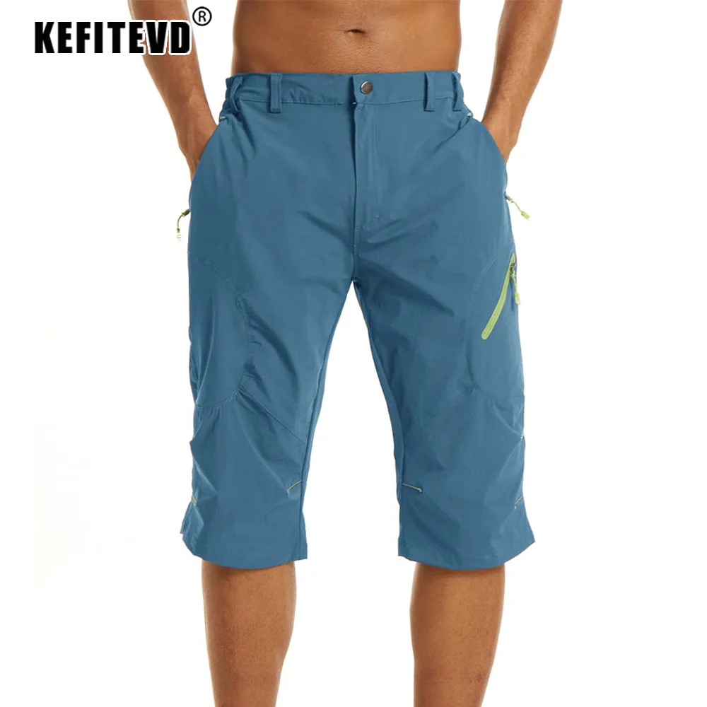 Sport Shorts Summer Quick Dry Shorts Men's 3/4 Cargo Short Lightweight Workout Capri Outdoor Hiking Running Breathable Short Bottoms