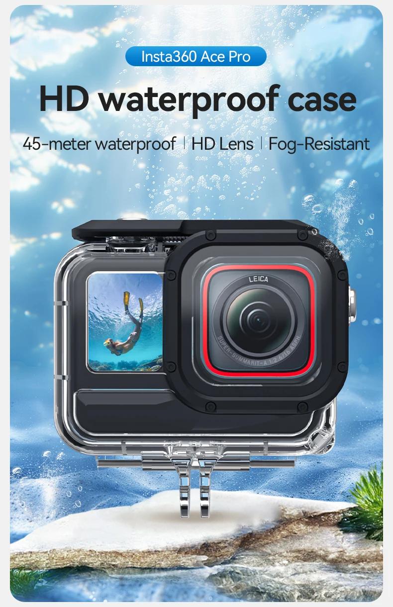 45M Waterproof Case For Insta 360 Ace pro Underwater Diving Housing Cover Protec