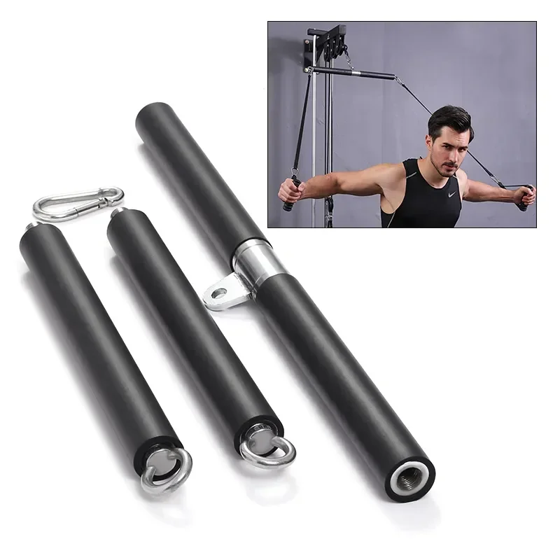 

Home Machine Biceps 110cm Lat Bar Cable Detachable Workout Back Pulley Triceps Handles Fitness Strength Attachment Gym Pull Down