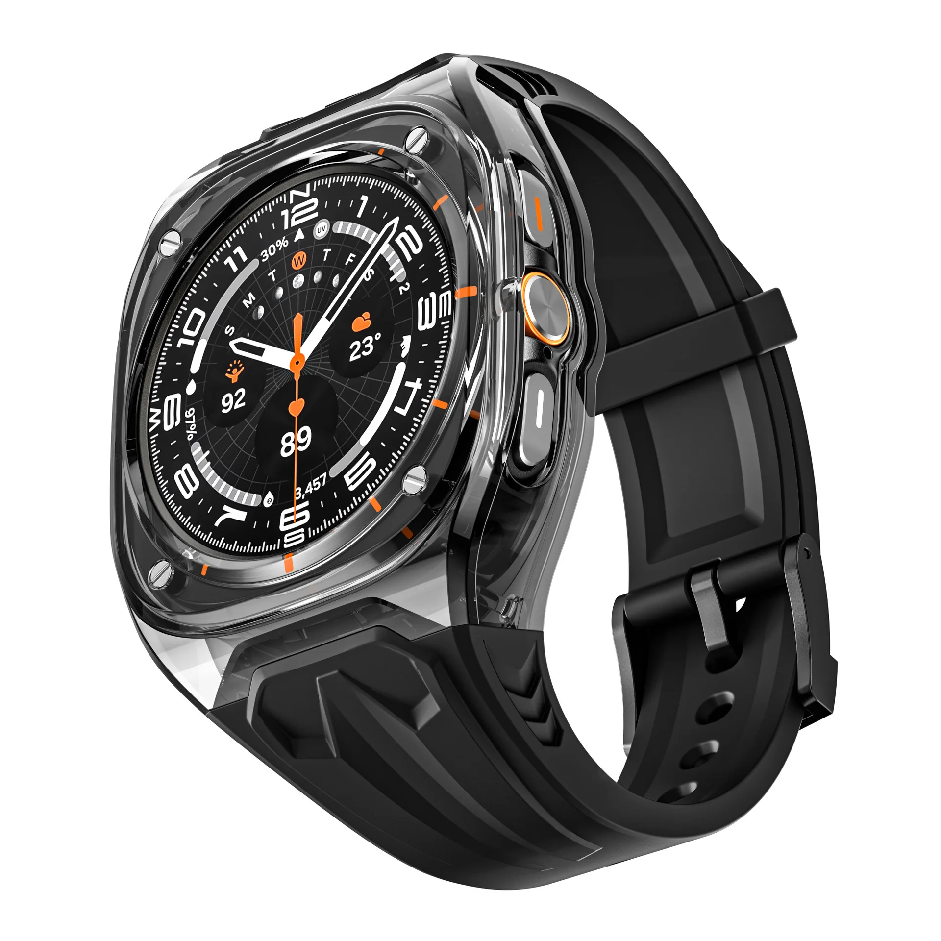 Advanced Silicone Strap with Protective PC Case