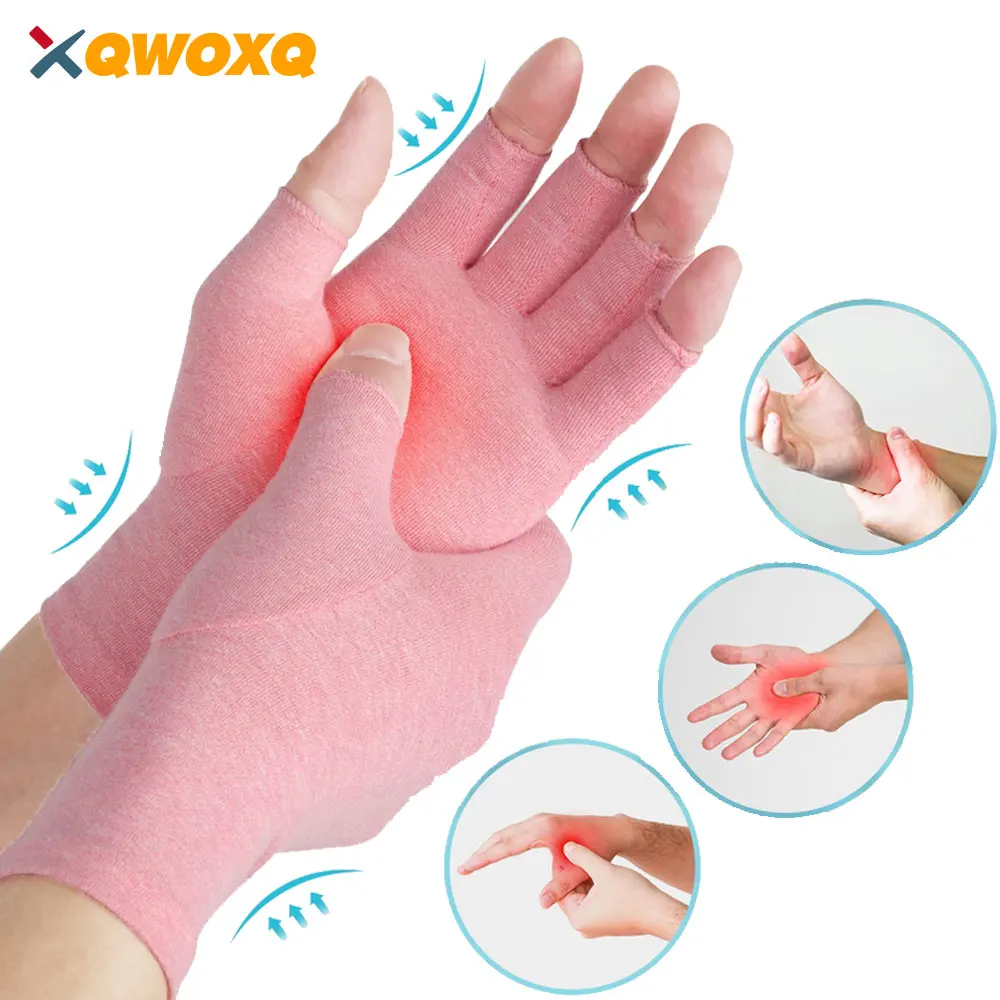 Fingerless Gloves Arthritis Compression Gloves Relieve Pain From Rheumatoid RSI Carpal Tunnel Fingerless Gloves for Computer Typing & Dailywork