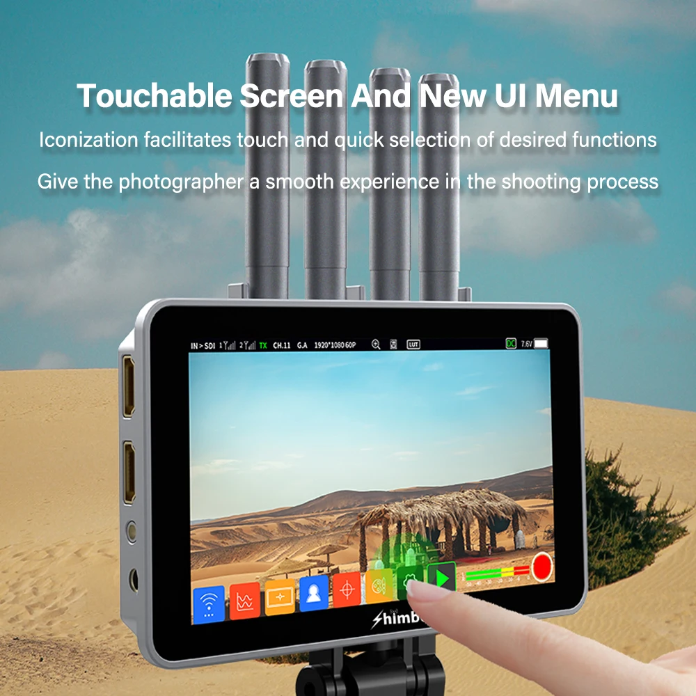 Shimbol ZO600MS 5.5" 1080p60 Wireless 3G-SDI & HDMI Touchscreen Recorder/Monitor