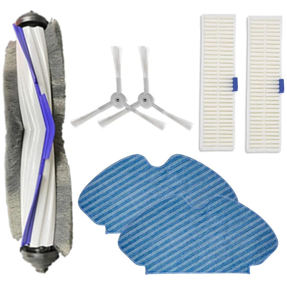 

7pcs Side Roller Brush Filters Mop Cloth For Tefal Explorer Serie 60 RR7427 RR7447 Robot Vacuum Cleaner Access Household Tool