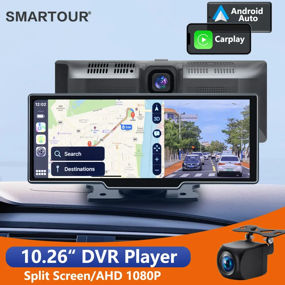 

10.26inch Carplay MP5 Player Portable BT HD Touch Srceen Wireless Carplay Android Auto Car Radio Mirrorlink MP5 Video Stereo