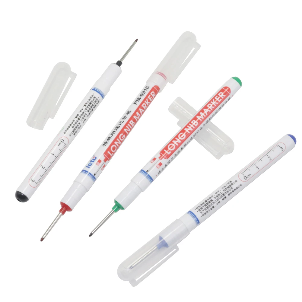 Long nib marker Multi-function Oil Marker Woodworking Carving Deep Hole Marking Pen Tile Decoration Marker 5Pc 1 Pcs