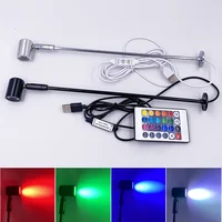 Mini Rgb Usb 5V Led Spot Light 1W 3W Surface Mounted Cabinet Showcase Counter Jewelry Lamp Rotatable Angle Ceiling Mini Spotligh 1