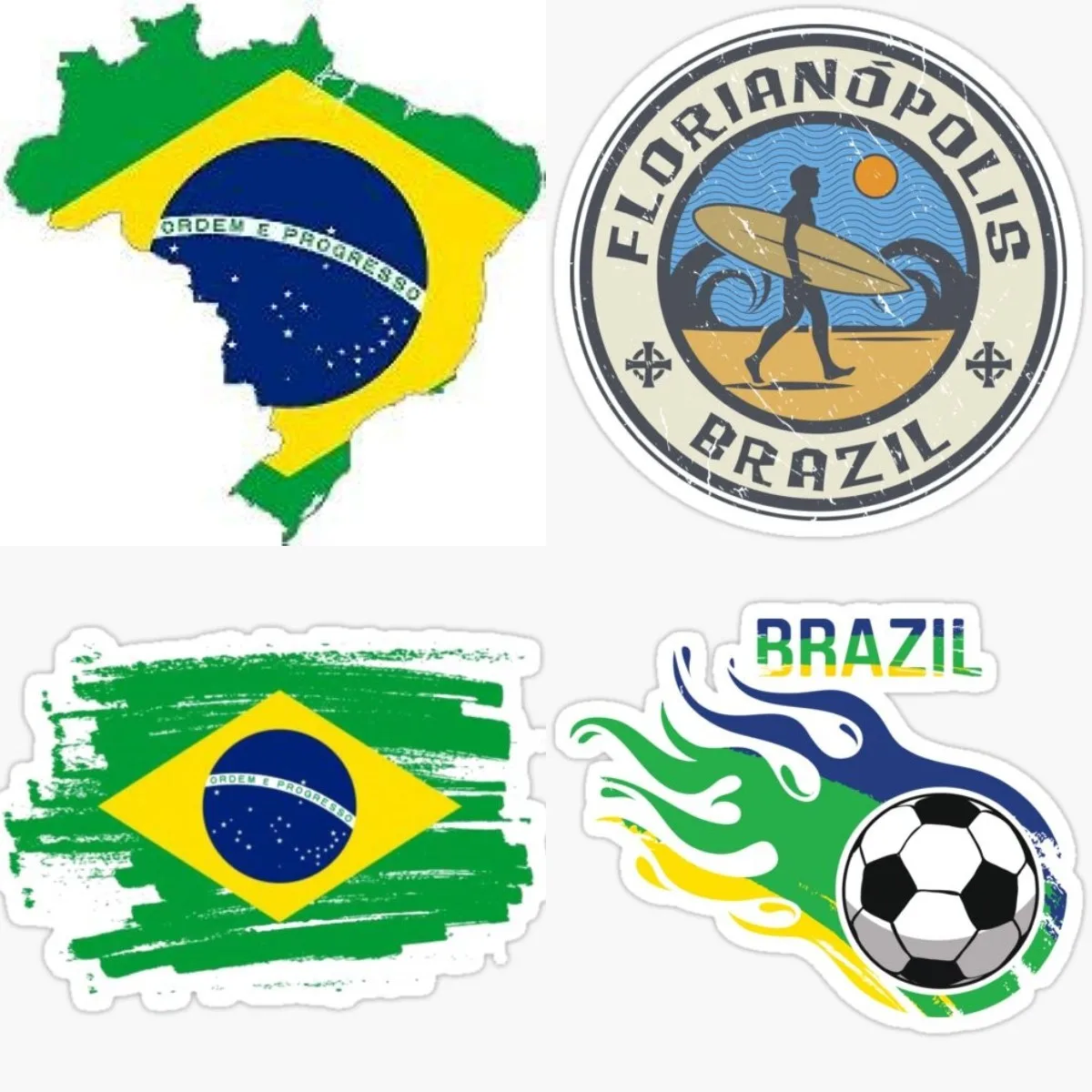 

Brazil Flag Graphic - Sticker Graphic - Auto, Wall, Laptop, Cell, Truck Sticker for Windows, Cars, Trucks