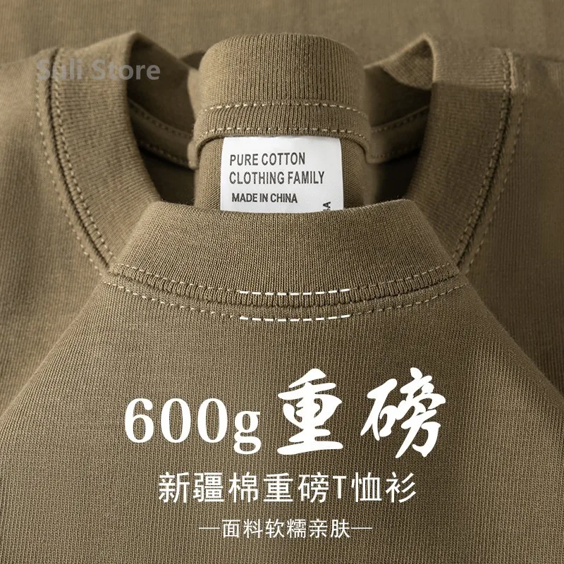 ตัวเลือกสินค้า เสื้อยืดผ้าฝ้าย 600 กรัม ใส่สบาย ฤดูร้อน