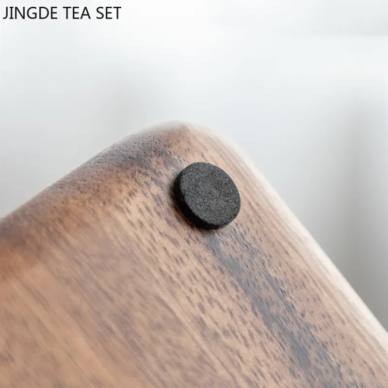 High Grade Walnut Tray Chinese Style Tea Tray Cake Bread Breakfast Snack Tray Hotel Supplies Restaurant Wooden Serving Trays