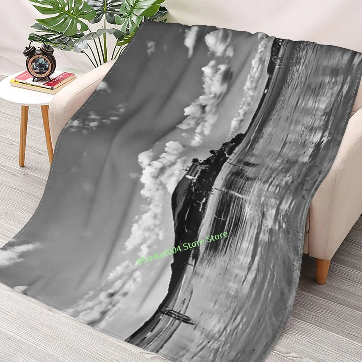 

Burgh Island Throw Blanket 3D printed sofa bedroom decorative blanket children adult Christmas gift
