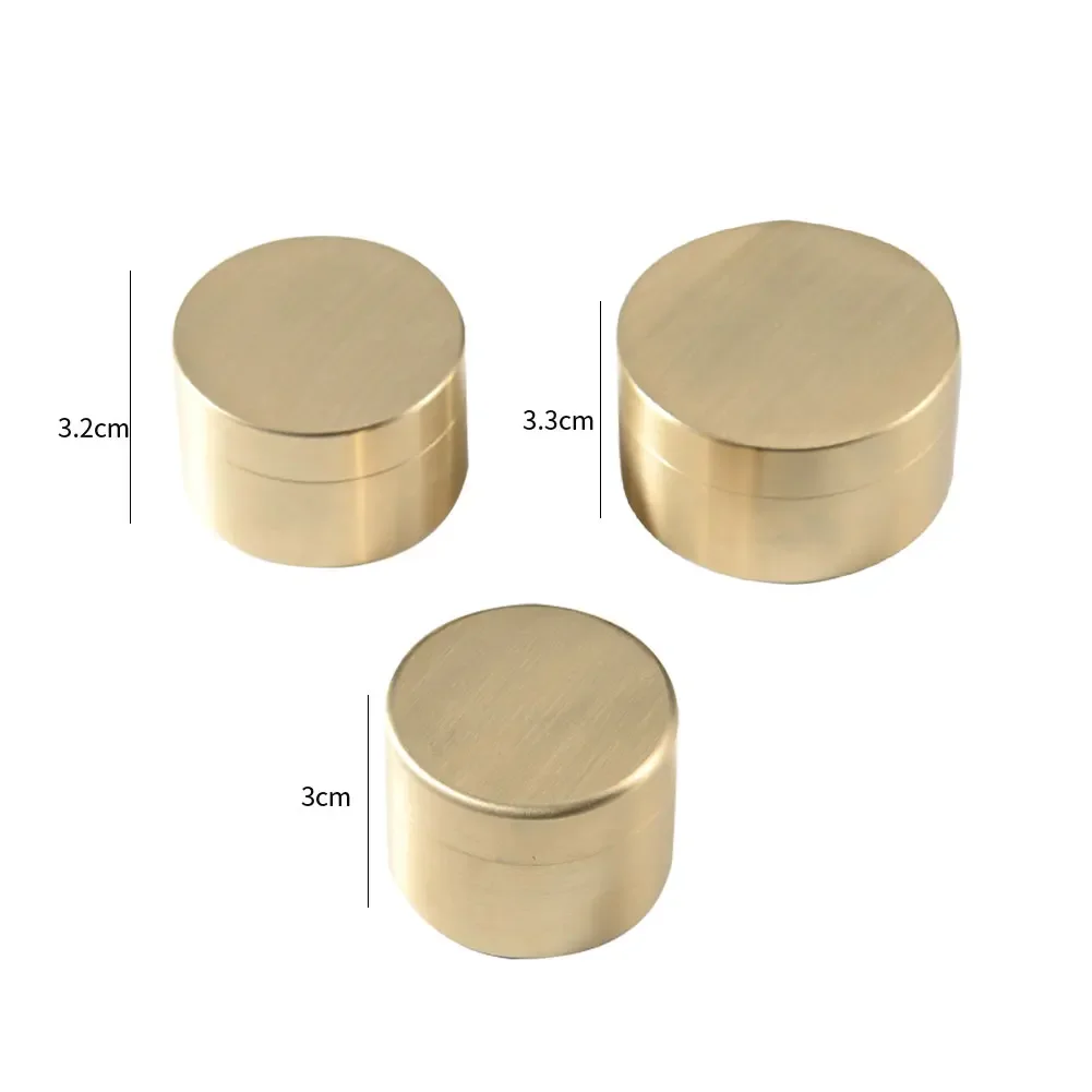 Outdoor Sealed Brass Container Waterproof Storage Box for Jewelry Pill Moisture-proof Shockproof Space-saving Organizer with Lid