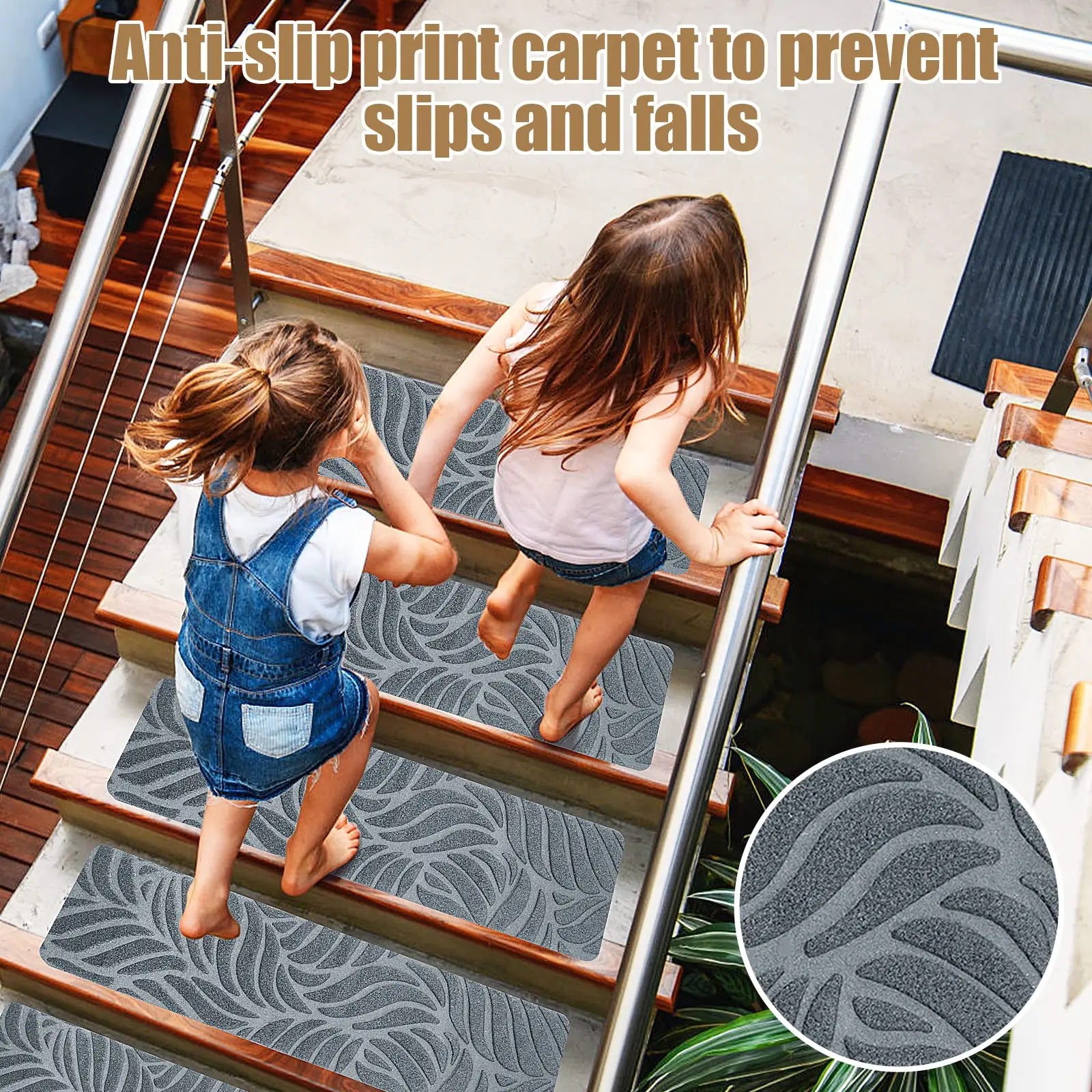 Washable non-slip Stair Treads Protector Rug Self-adhesive Carpet 1/5/10  Pcs Safety Stair Pad Stepping indoor Floor mats76x20CM - AliExpress 15, image size:1600x1600