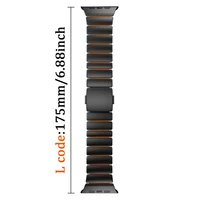 Bracelet en caoutchouc fluoroélastomère titane pour Apple Watch Ultra 3 2 49mm 10 11 46mm, bracelet magnétique pour Iwatch 9 8 7 45mm 6 SE 3 44mm 5