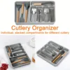 Kitchen Drawer Organizer for Utensils and Flatware, Non-Slip Cutlery  Tray with Expandable Design, Durable , Easy to Clean - Ide 5