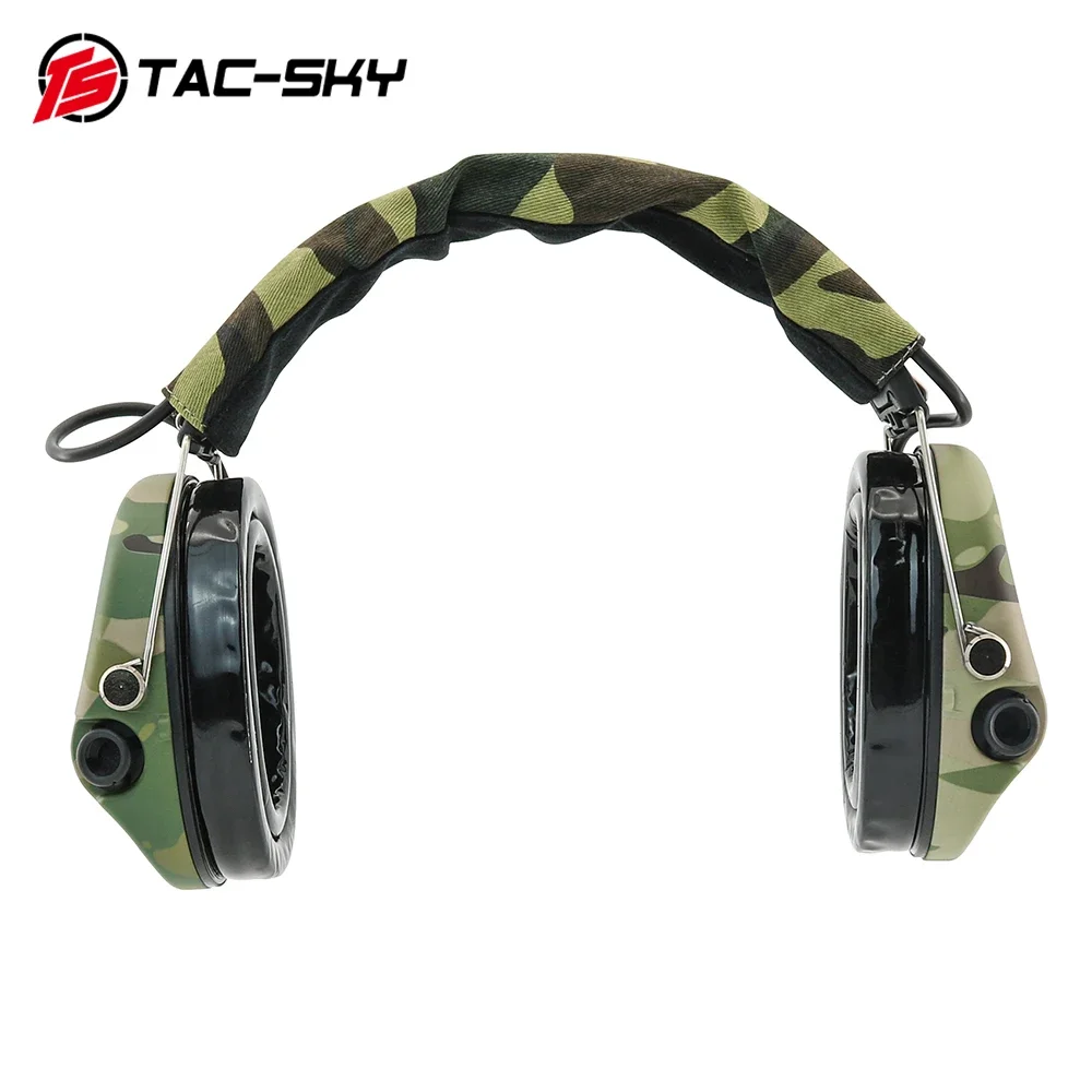 TS TAC-SKY 전술 헤드셋 SORDINIPSC Airsoft 슈팅 헤드폰 전자 청력 보호 슈팅 사냥 귀마개 MC