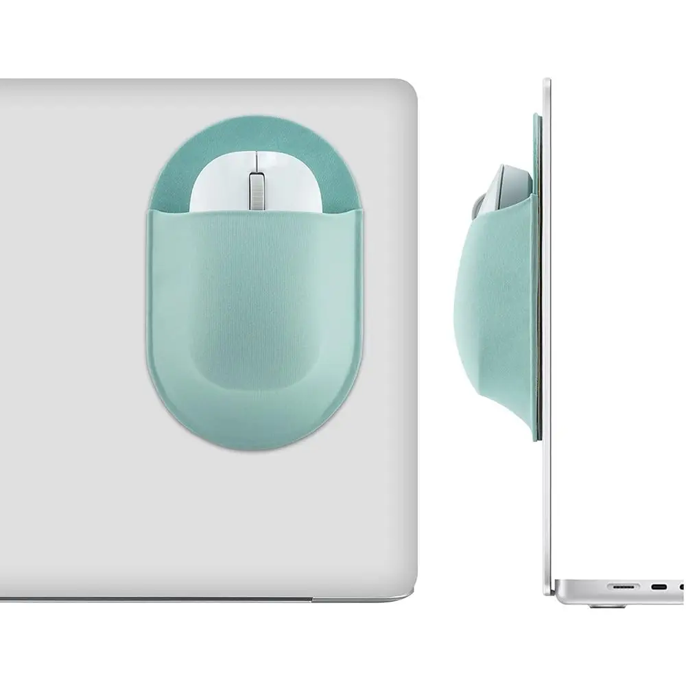 Paquete De 3 Bolsas Universales Para Mouse Adhesivas, Soporte Delgado Para Mouse Mágico, Con Adhesivo Reutilizable, Sin Residuos De Pegamento, Compatible Con Computadora, Laptop, Oficina, Hogar (gris