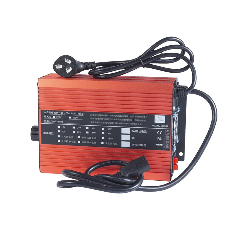 Face avant du chargeur multiport Li-ion 26S-28S 9A avec ses boutons de contrôle et son affichage numérique.