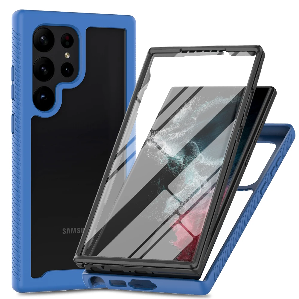 Enhanced Protective Hybrid Case with Built-in Screen Protector - 360° Shockproof Design