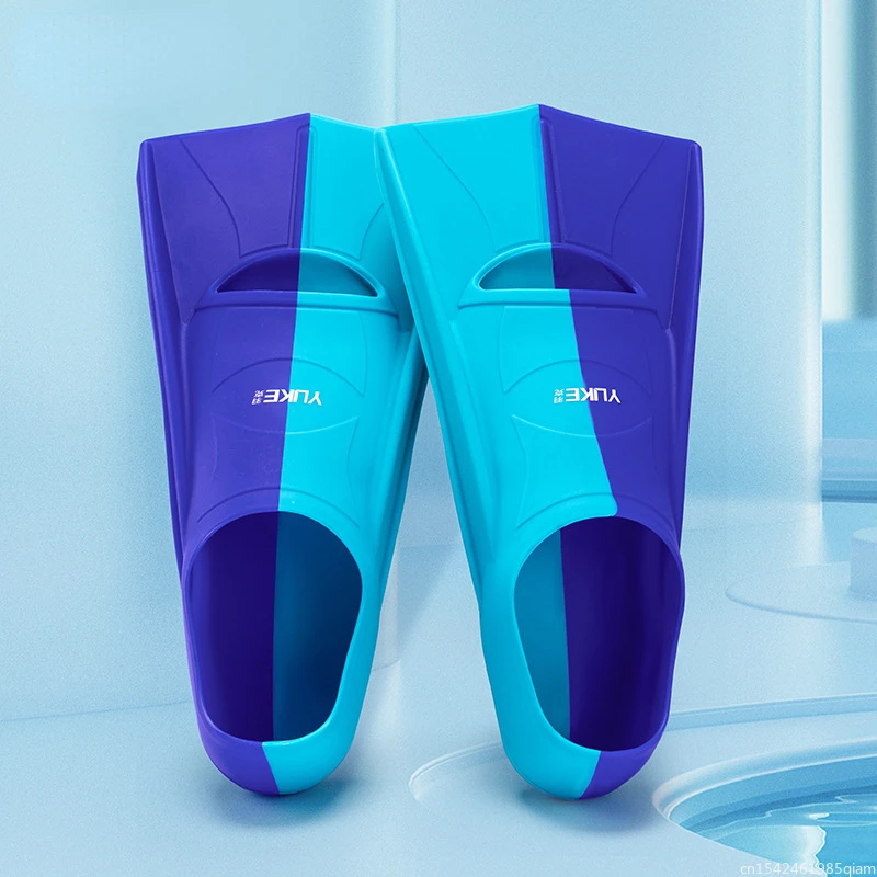 Swim Training Fins Silicone Professional Scuba Diving Fins Short Men women Snorkel Swimming Fins Kids Equipment Set