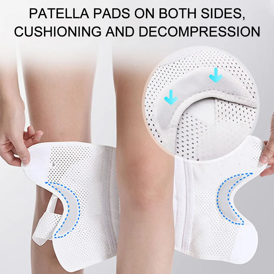 Knee Brace Knee Pain Compression Support Air Mesh Fabric Side Stabilizers ACL Arthritis Relief 1PCS
