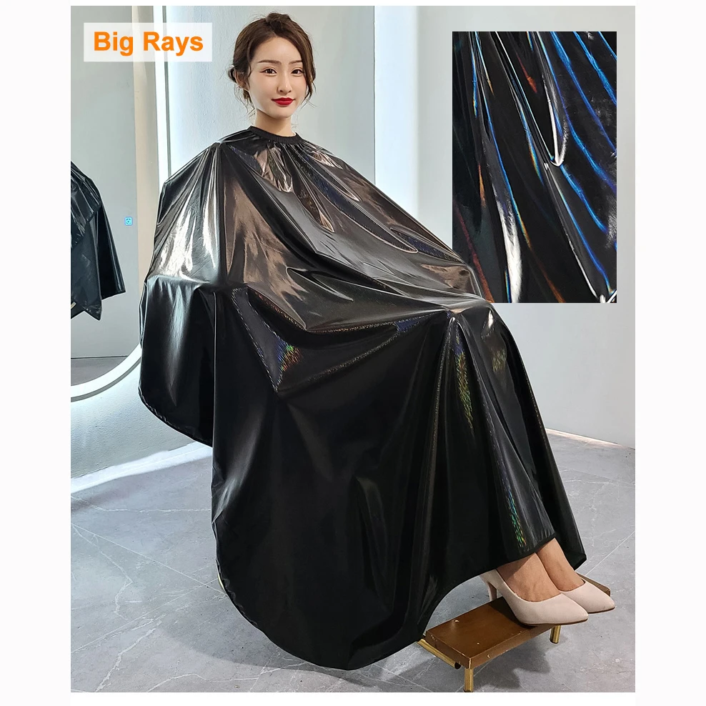 Waterproof Coating Dyeing Hair Capes Salon Hairdressing Cape Antifouling Hairstyling Customer Apron Glossy Cloth Gown 1737 3