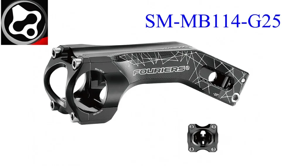 

FOURIERS -25 degrees MTB bike stem AL6061-T6 Full CNC made Length 80/90/100/110/120mm Bicycle