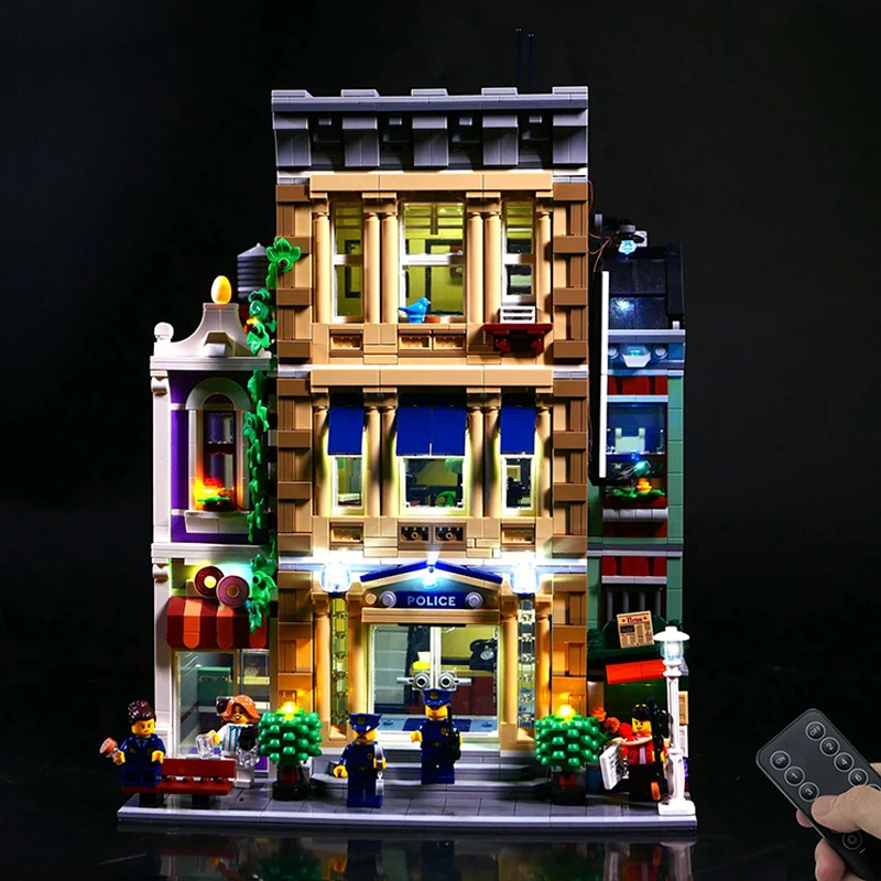 Kit Luci A Led Rc Per Stazione Di Polizia Lego 10278 Blocchi Modulari Giocattolo In Mattoni (Solo Luce A Led, Senza Modello Di Blocchi)