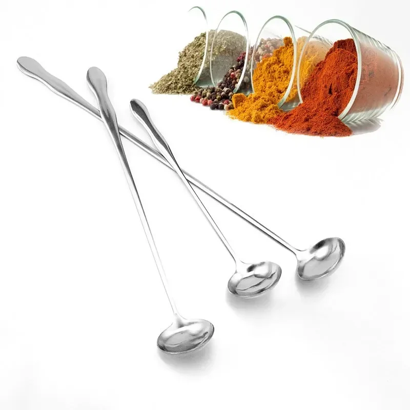 30CM Stainless Steel Long Handle Stir Spoon Creative Ice Cream Dessert Scoop Korean Cocktail Coffee Tea Mixing Spoon Flatware stainless steel spoon tea spoon