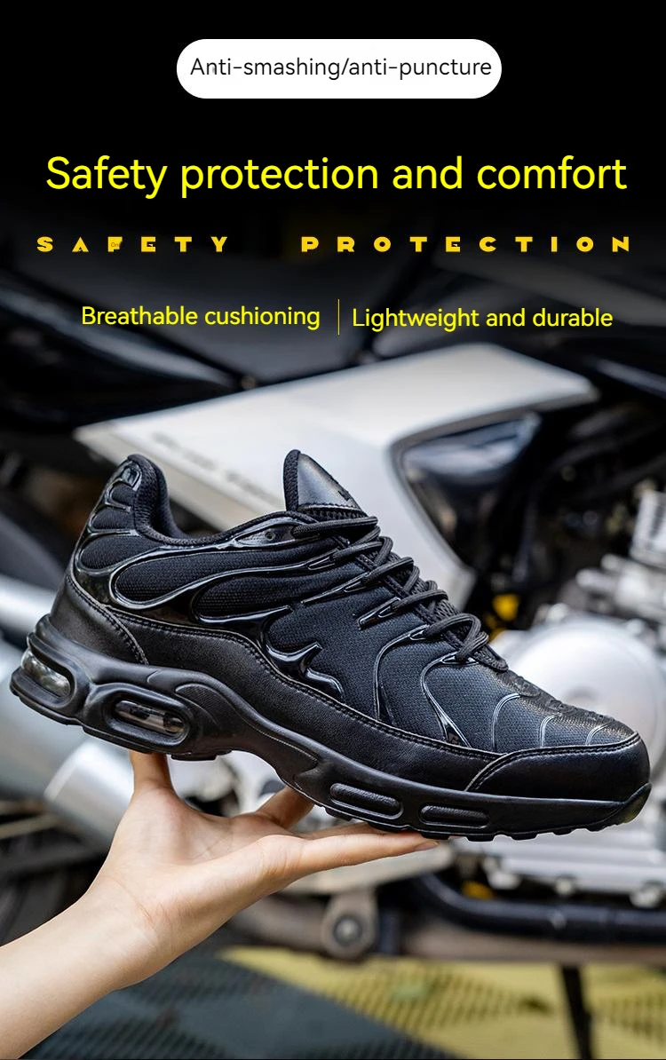 Safety Shoes Men Lightweight Sneaker Steel Toe Cap Shoes Anti-smash Work Shoes Puncture-Proof Work Safety Shoes Protective Boots