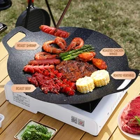 Korean Portable Nonstick BBQ Grill Pan for Indoor & Outdoor Fun - Image 2