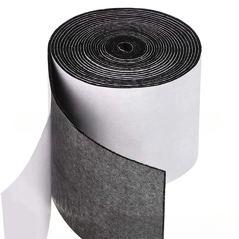 Self adhesive furniture protection pad, table and chair foot pad, anti slip and soundproof gray felt roll
