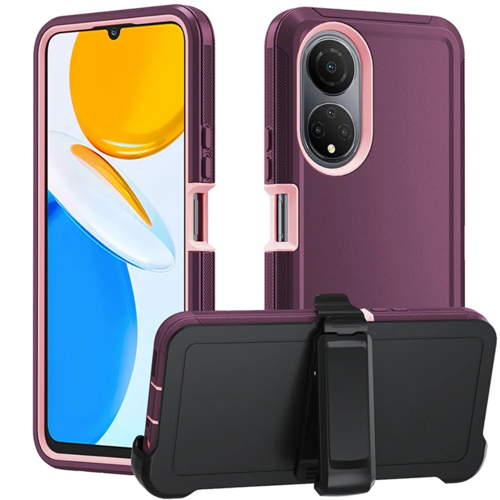 Durable Hybrid Armor Case with Clip and 3-Layer Protection Cover